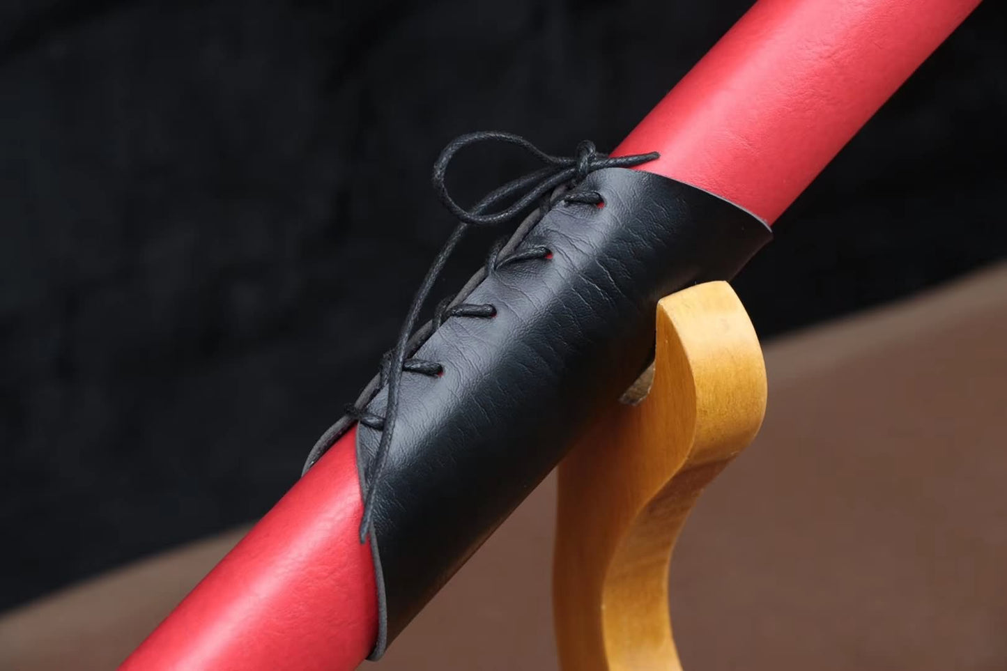 Ninja sword,High carbon steel burn blade,Leather scabbard&Handmade art - Chinese sword shop