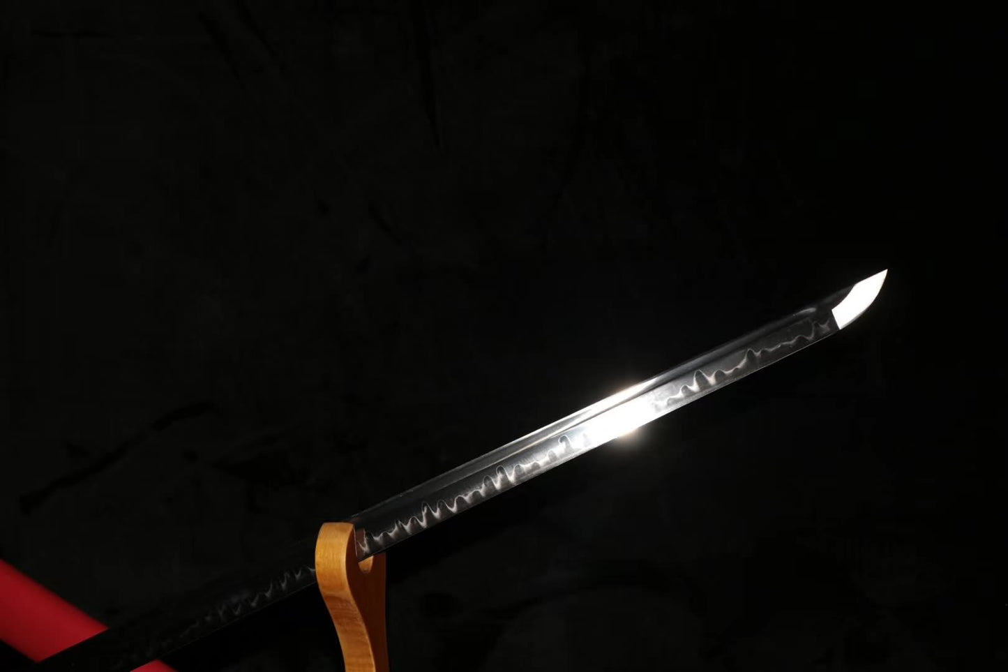 Ninja sword,High carbon steel burn blade,Leather scabbard&Handmade art - Chinese sword shop