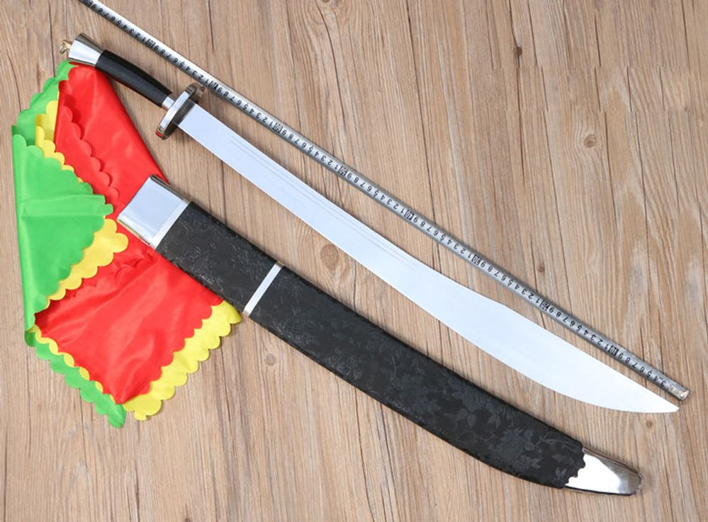 Martial arts single knife,Spring steel blade,Leather – Chinese Sword store
