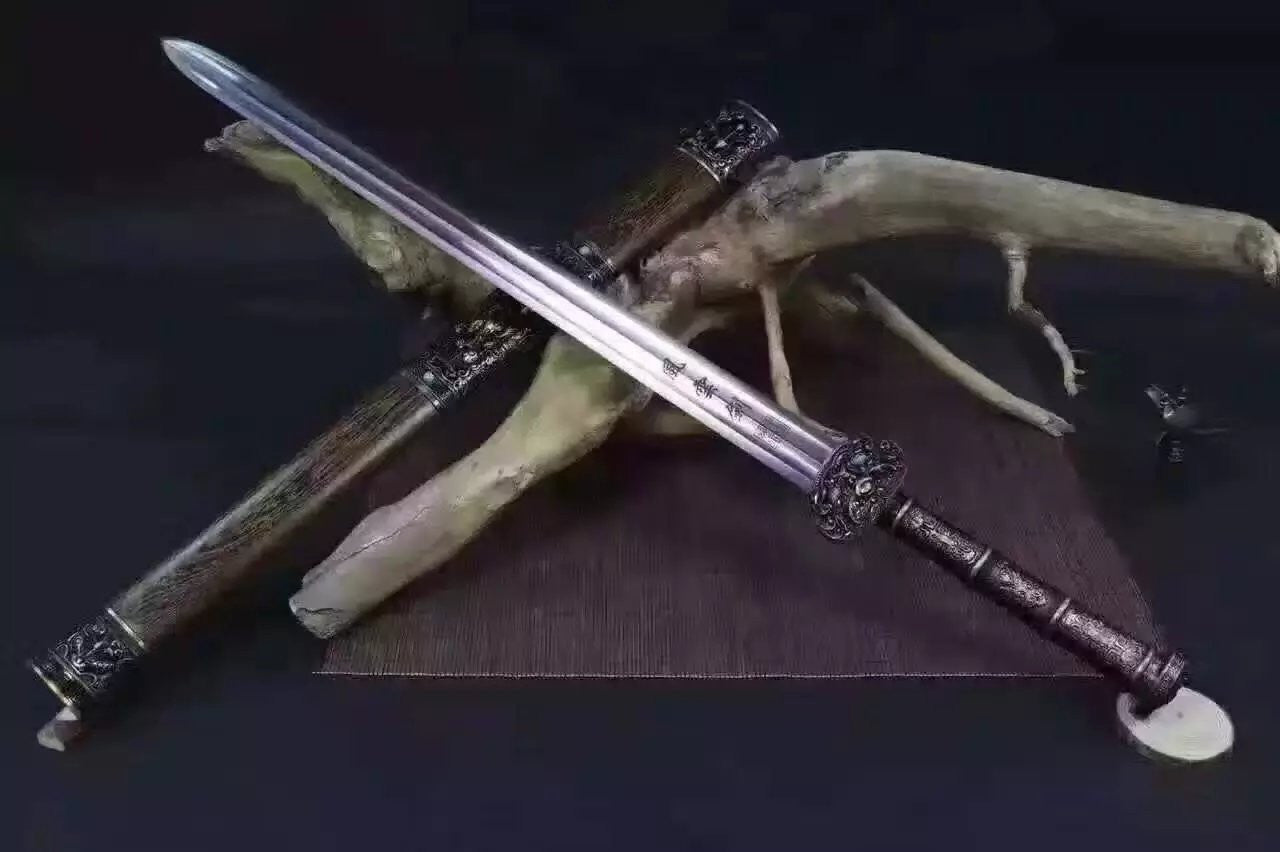 Handmade Fengyun sword,Damascus steel blade,Rosewood scabbard,Alloy - Chinese sword shop