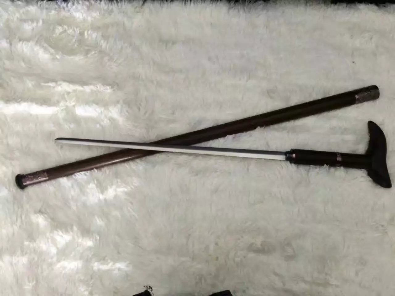 Walking stick sword,Medium carbon steel,Rosewoodscabbard,Alloy fitting,Full tang,Length 35 inch - Chinese sword shop