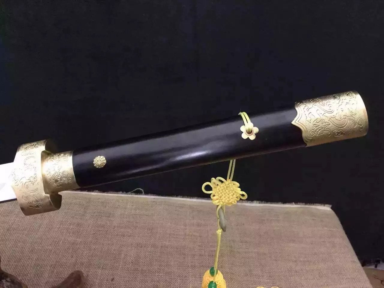 Zhizun sword,Folded steel,Ebony scabbard,Copper fitting,Length 47 inch - Chinese sword shop