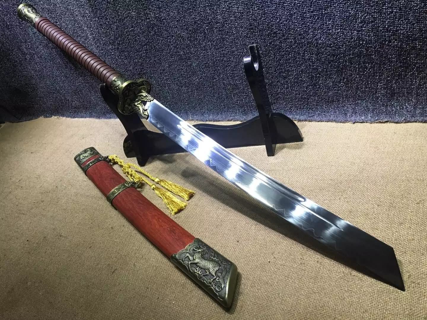China chop sabers,High carbon steel,Alloy fitted,Redwood scabbard - Chinese sword shop