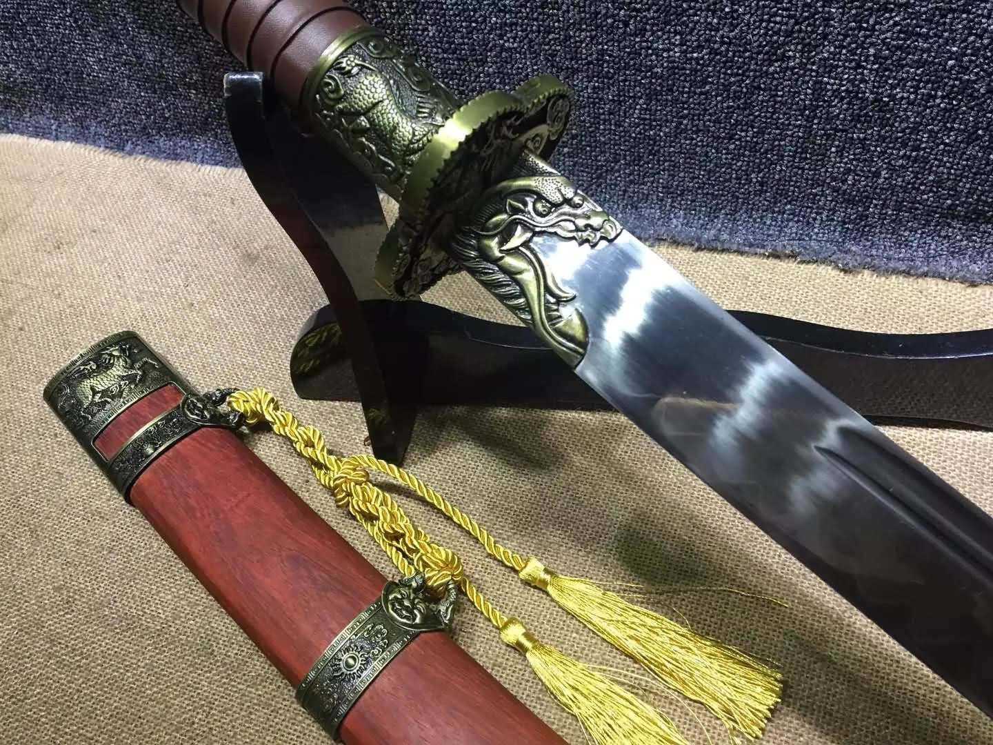 China chop sabers,High carbon steel,Alloy fitted,Redwood scabbard - Chinese sword shop
