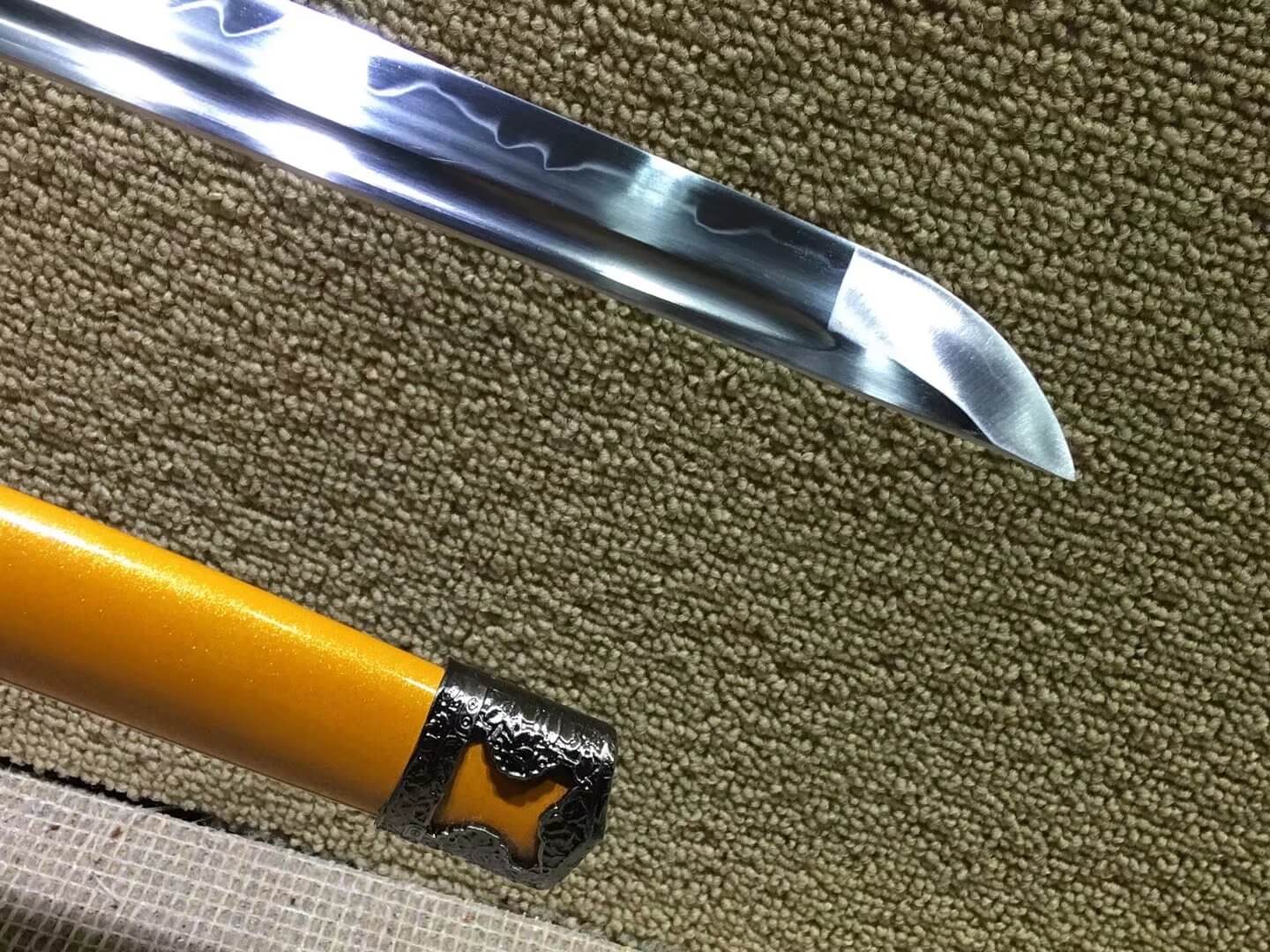 Nihontou Tachi,Nodachi,High carbon steel burn blade,Wood scabbard,Alloy tosogu)Length 41" - Chinese sword shop