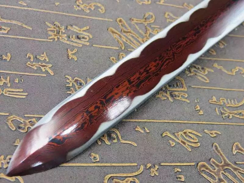 Jinlan sword,Folded steel red blade,Redwood scabbard,Alloy fitting - Chinese sword shop