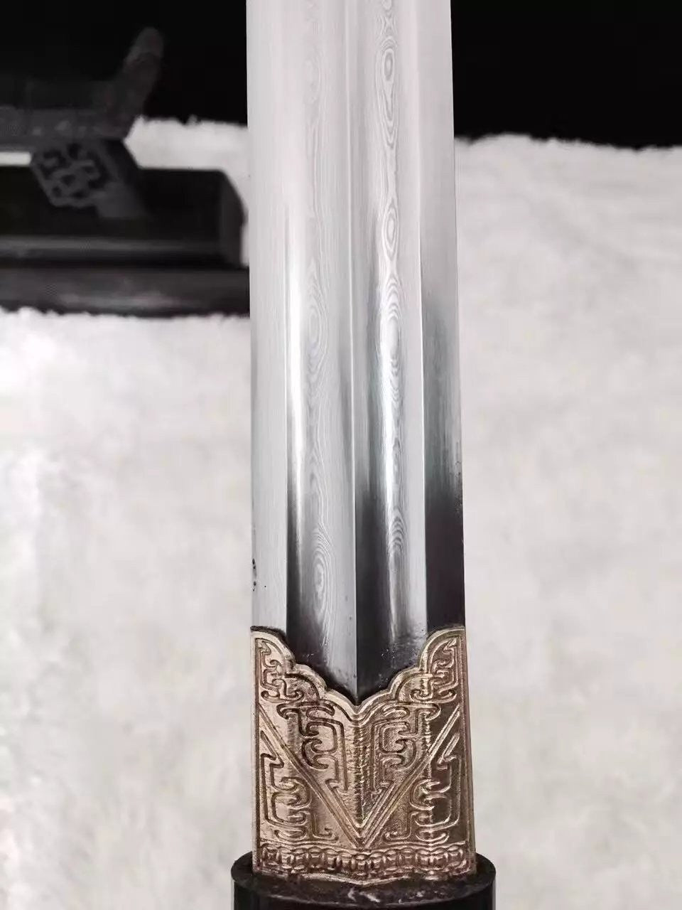 Handmade sword,Damascus steel blade,Rosewood scabbard,Full tang - Chinese sword shop