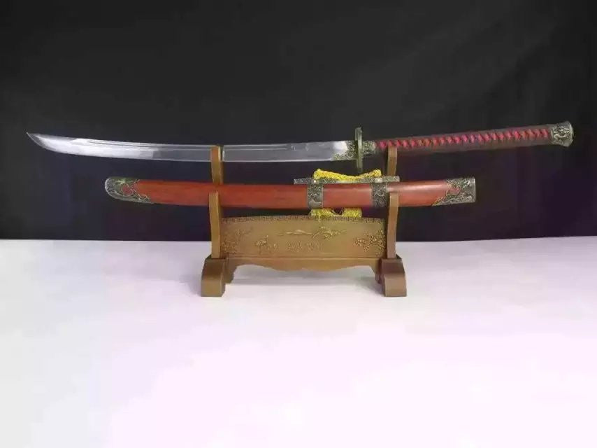 Dragon Dao,Sword,Damascus steel blade,Redwood,Alloy,Length 46" - Chinese sword shop