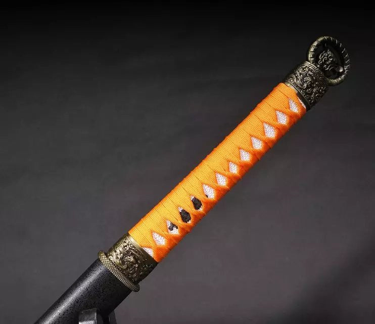 Samurai sword,Nihontou,Medium carbon steel,Wood scabbard,Alloy fitting,Full tang,Length 39 inch - Chinese sword shop