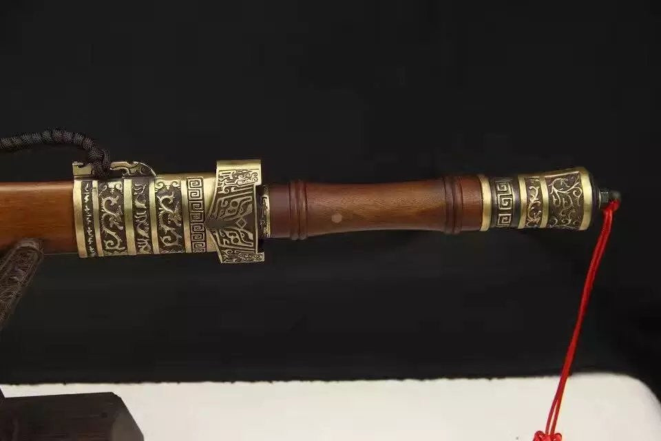 Wolong sword,Folded steel,MAHOGANY scabbard,Copper fitting,Length 39 inch - Chinese sword shop