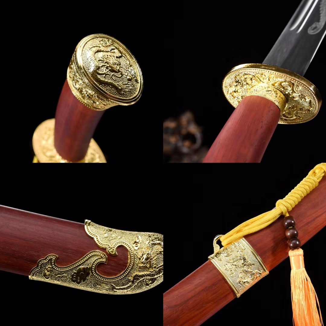 Qing dao,Handmade High carbon steel blade,Redwood scabbard - Chinese sword shop