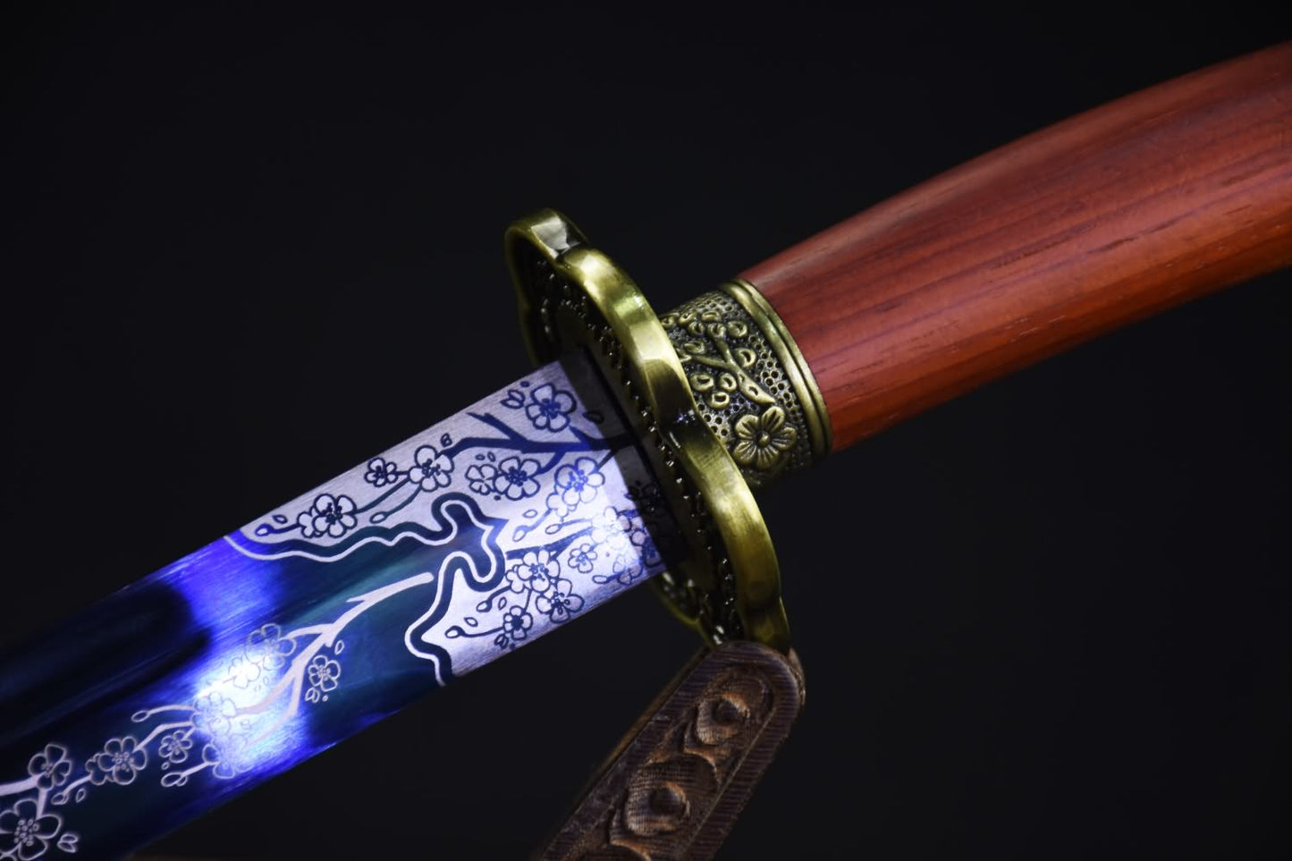 Qing dao sword,High carbon steel etch blade,Redwood,Alloy - Chinese sword shop