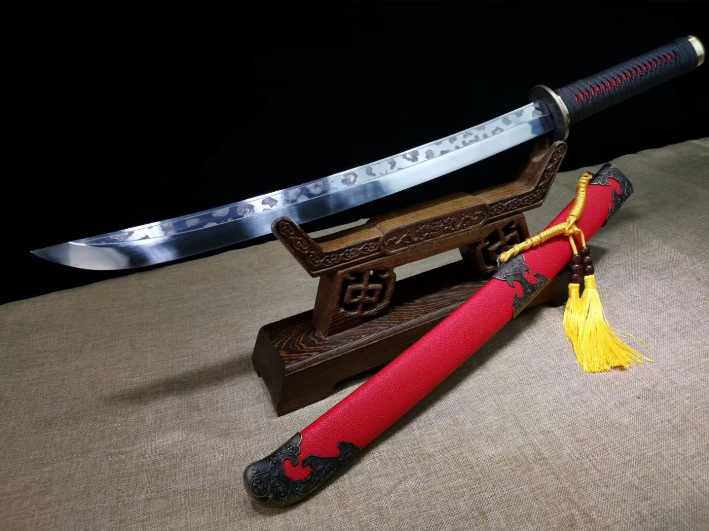 Red Carbuncle Sword Red scabbard Broadsword,High carbon steel blade – Chinese Sword store
