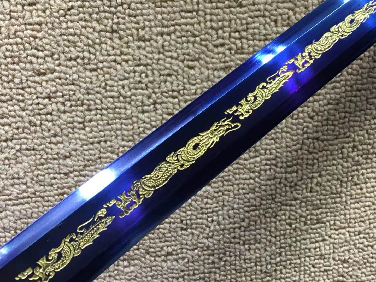 Qin sword,High carbon steel blue blade,Redwood scabbard,Alloy fittings - Chinese sword shop