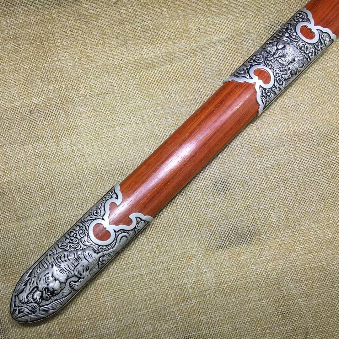 Chinese zodiac sword,High carbon steel blade,Redwood scabbard,Alloy fittings - Chinese sword shop