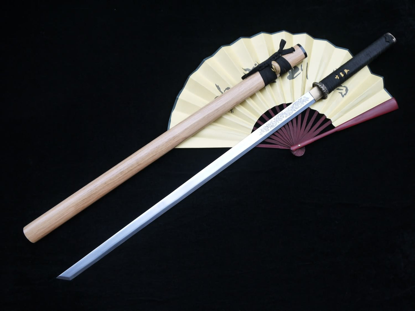 Katana,Ninja Sword,High manganese steel,Hardwood scabbard,Alloy fitting - Chinese sword shop