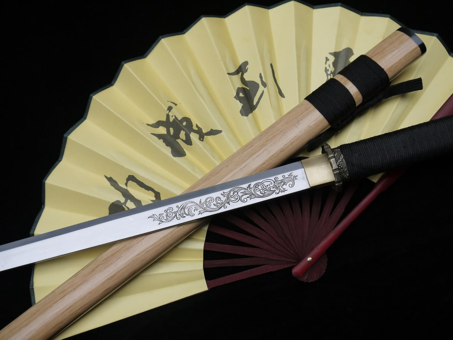 Katana,Ninja Sword,High manganese steel,Hardwood scabbard,Alloy fitting - Chinese sword shop