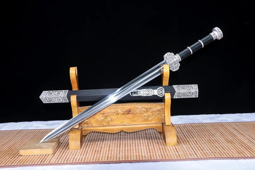 Ruyi sword Damascus steel blade Ebony scabbard Chinese sword – Chinese ...