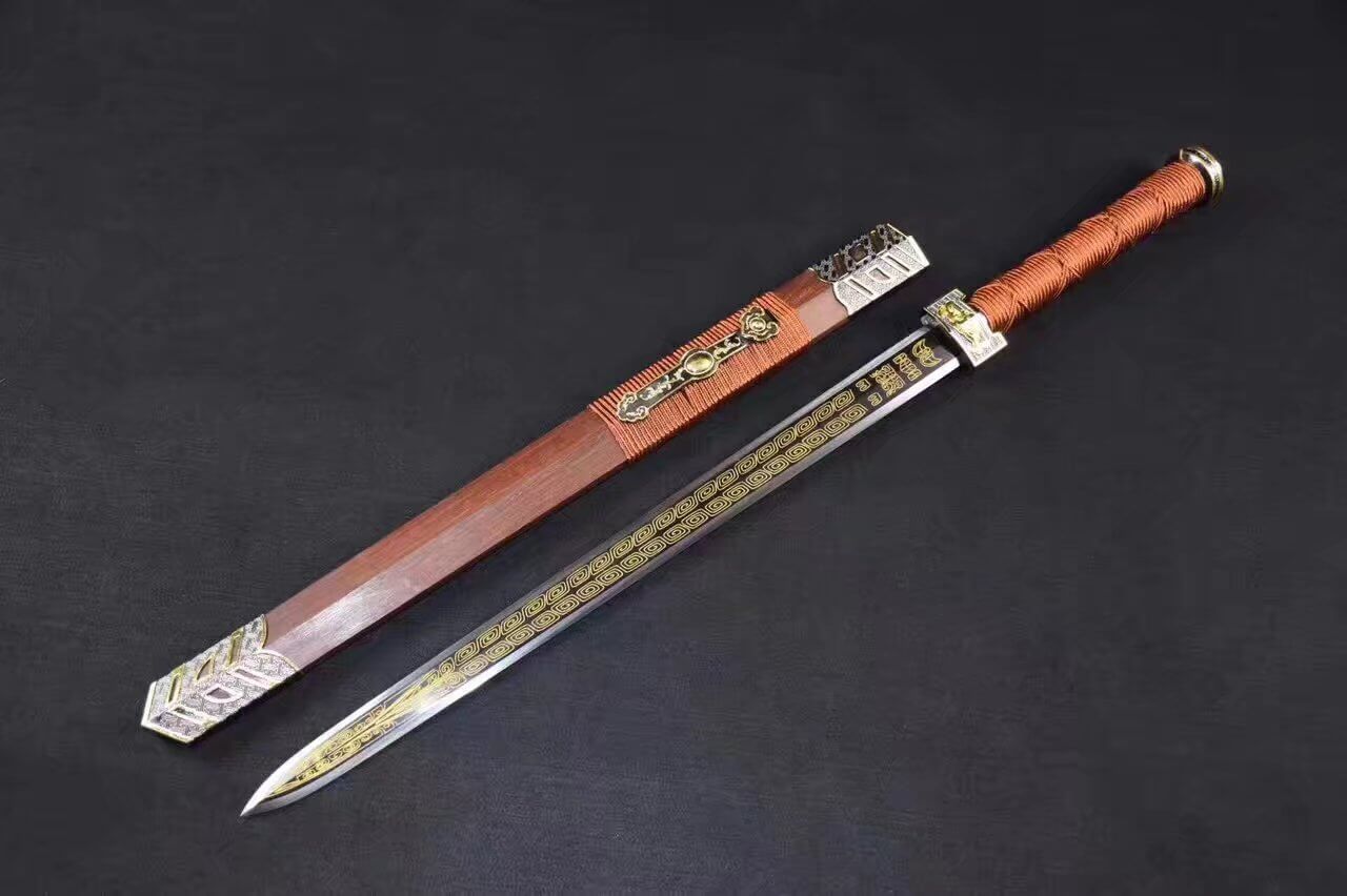 Ruyi jian,High manganese steel blade,Rosewood scabbard,Alloy fittings - Chinese sword shop