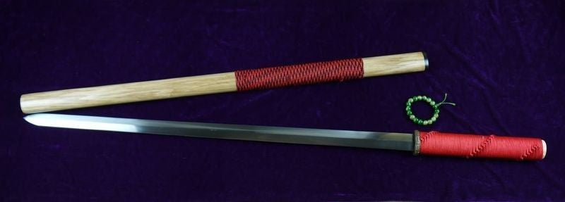 Tang sword/Medium carbon steel blade/Rosewood scabbard/Full tang - Chinese sword shop