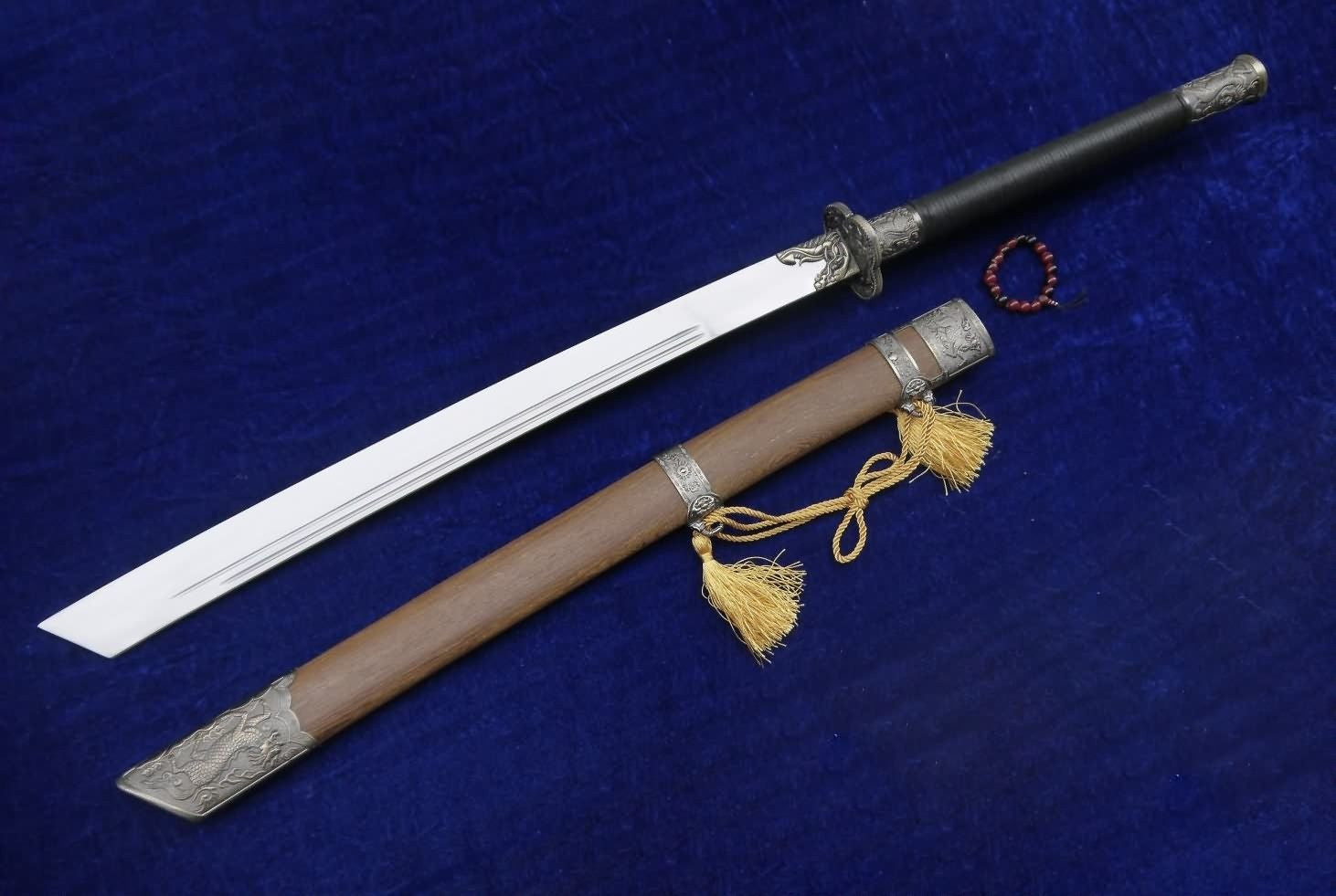 Kangxi sword,Saber,Niger,High carbon steel,Rosewood Scabbard,Alloy fitting - Chinese sword shop