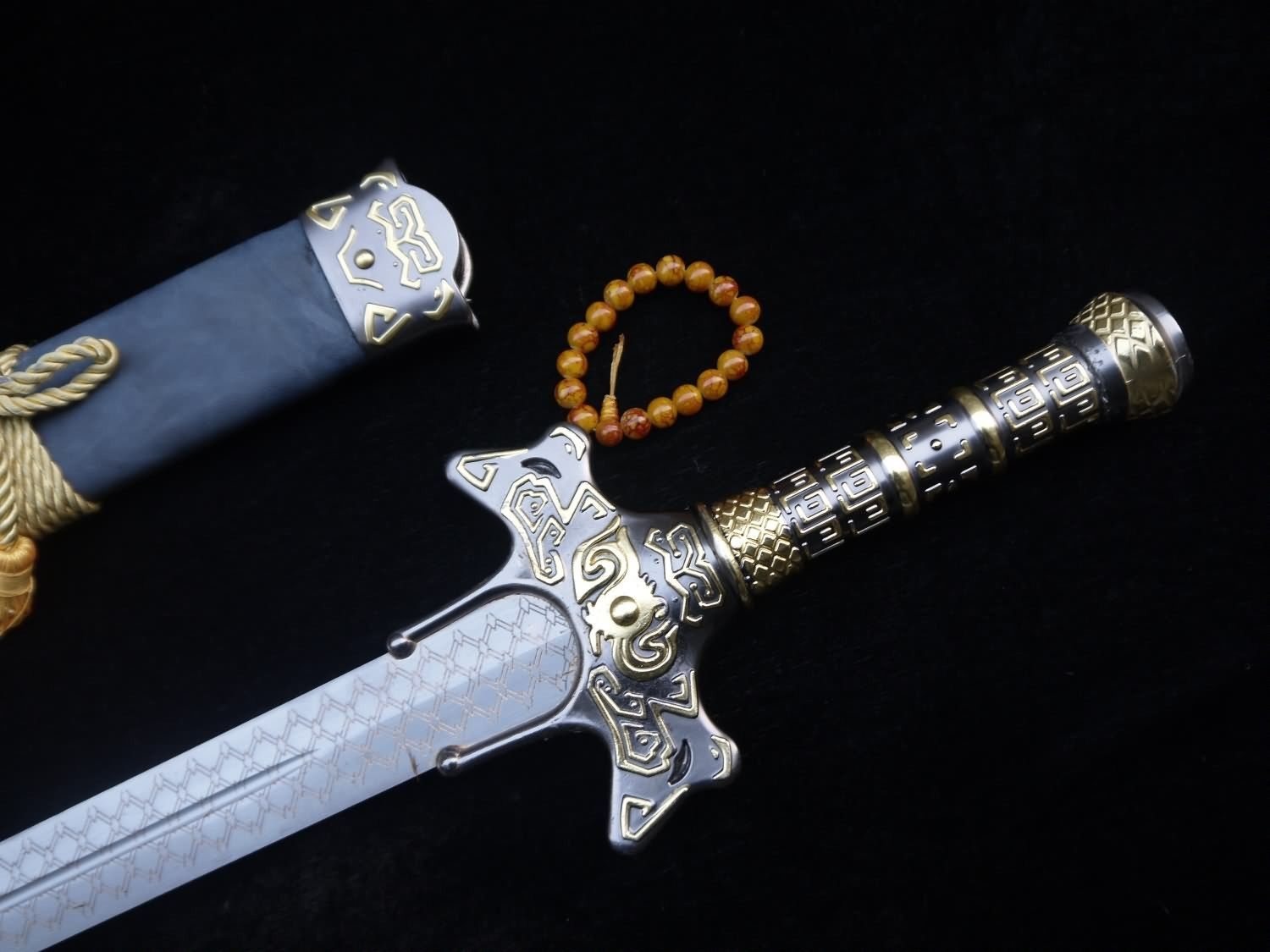 Cosplay sword,Yuanhong jian,High carbon steel blade,Alloy fittings - Chinese sword shop