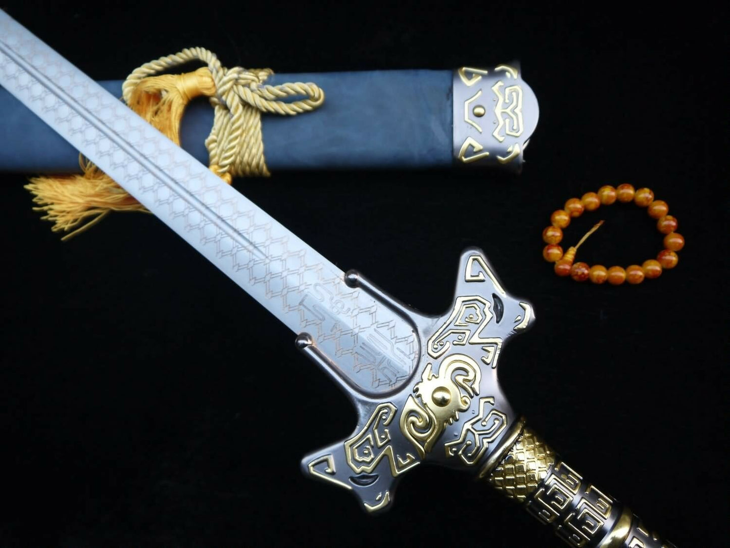 Cosplay sword,Yuanhong jian,High carbon steel blade,Alloy fittings - Chinese sword shop