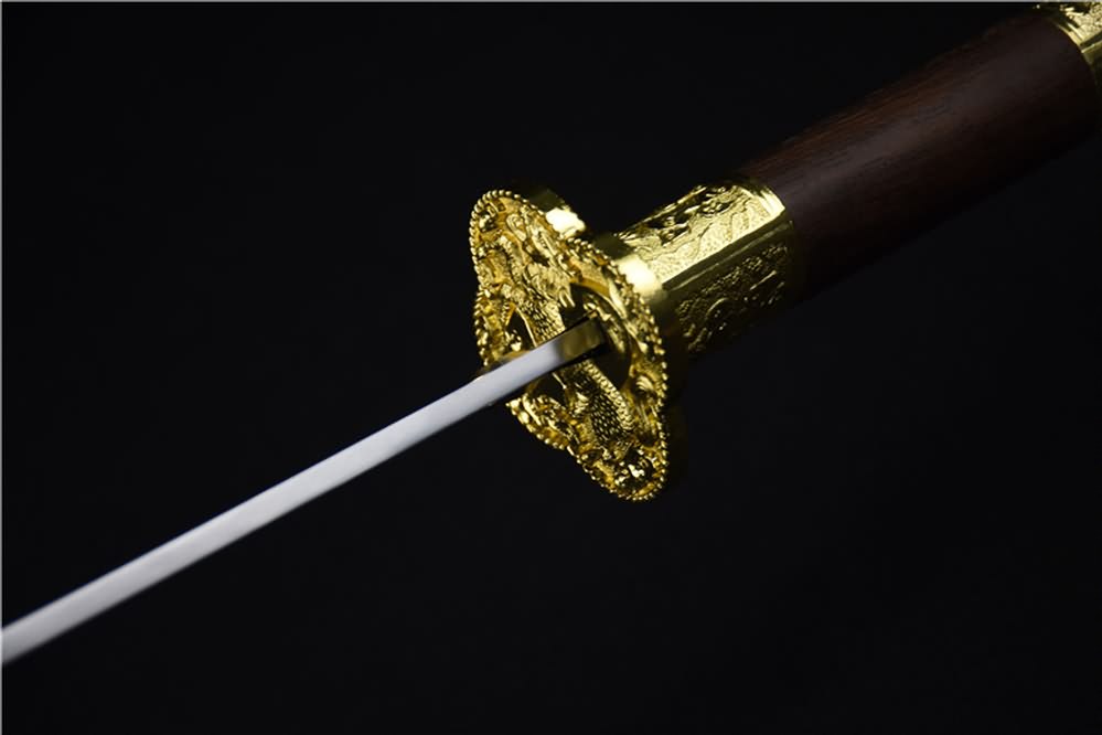 Golden Dragon Saber(High carbon steel blade,Rosewood)Full tang - Chinese sword shop