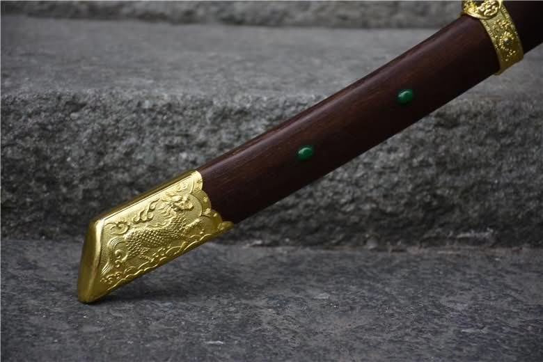 Kangxi sword,Handmade High carbon steel etch blade,Rosewood - Chinese sword shop