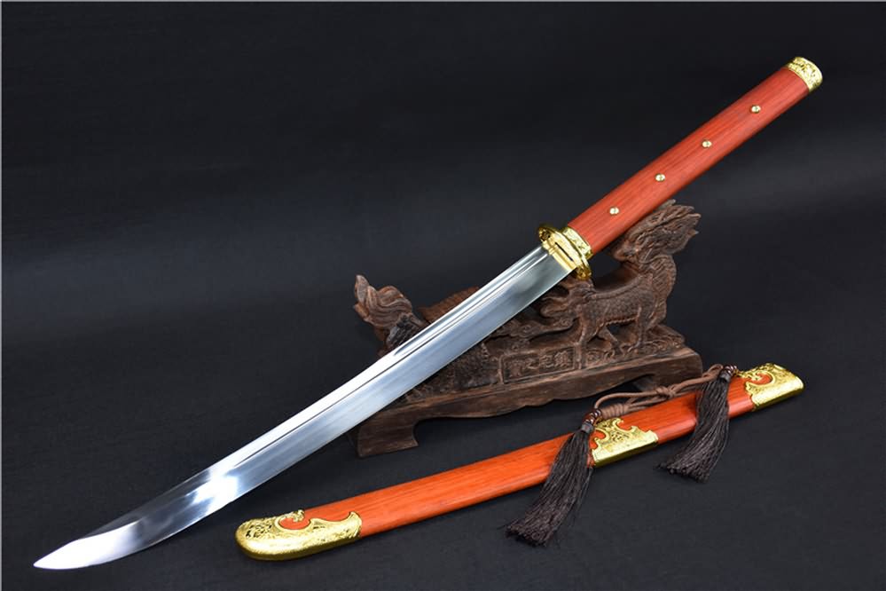 cut horse broadsword,High carbon steel blade,Redwood scabbard - Chinese sword shop
