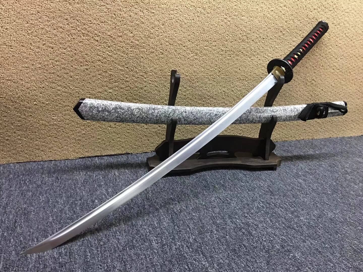 Peony katana,Medium carbon steel bade,Paint scabbard,Alloy fittings - Chinese sword shop