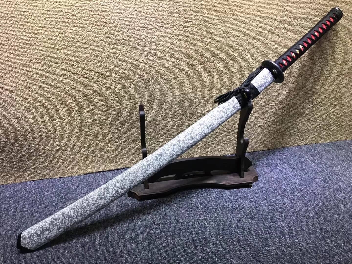 Peony katana,Medium carbon steel bade,Paint scabbard,Alloy fittings - Chinese sword shop