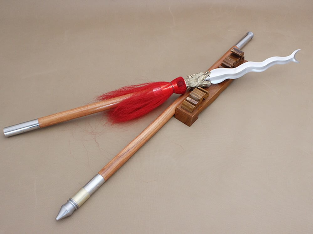 Zhang eight snake spear/Stainless steel Spearhead/Wood rod - Chinese sword shop