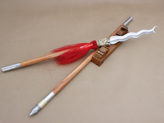 Zhang eight snake spear/Stainless steel Spearhead/Wood rod - Chinese sword shop