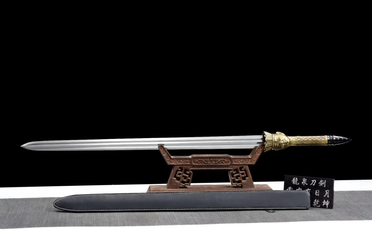 Monk sword,Handmade(Spring steel blade,Brass)Sharp,Full tang - Chinese sword shop