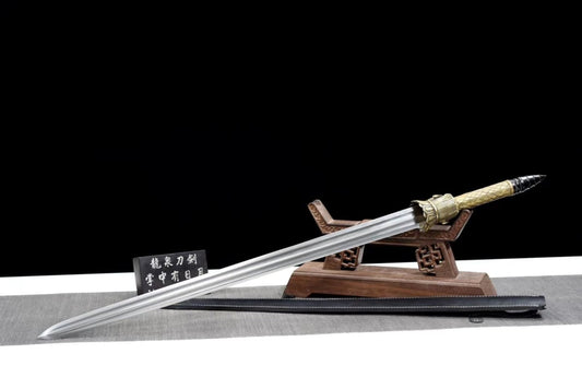 Monk sword,Handmade(Spring steel blade,Brass)Sharp,Full tang - Chinese sword shop