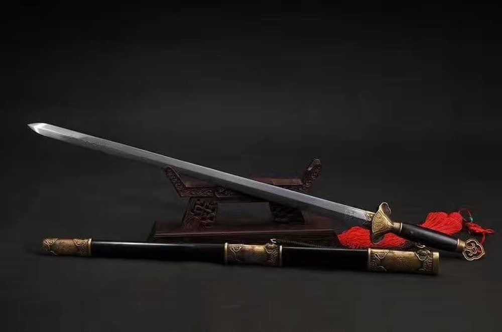 Song swords(Folded steel blade,Ebony Scabbard,Brass fitting)Full tang - Chinese sword shop