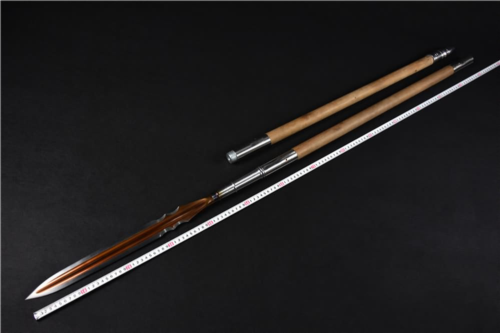 Spear,China Lance,Forged high Carbon Steel Spearhead,Hardwood Rod