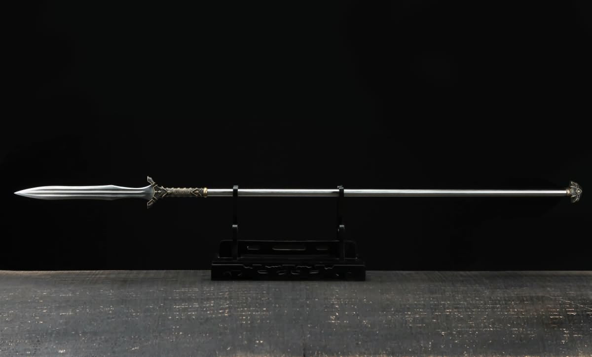 Chinese Traditional Spear Forged Damascus Steel Spearhead – Chinese ...