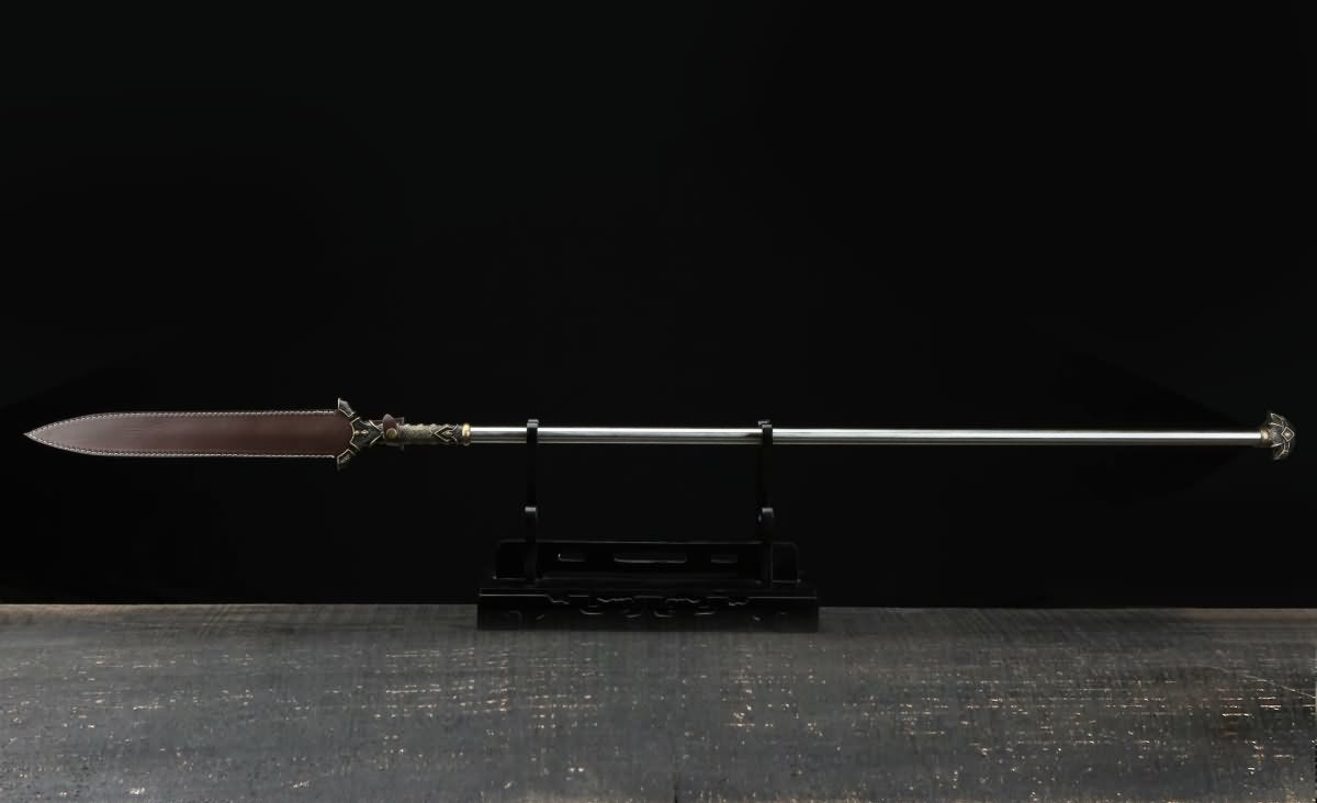 Chinese Traditional Spear Forged Damascus Steel Spearhead – Chinese ...
