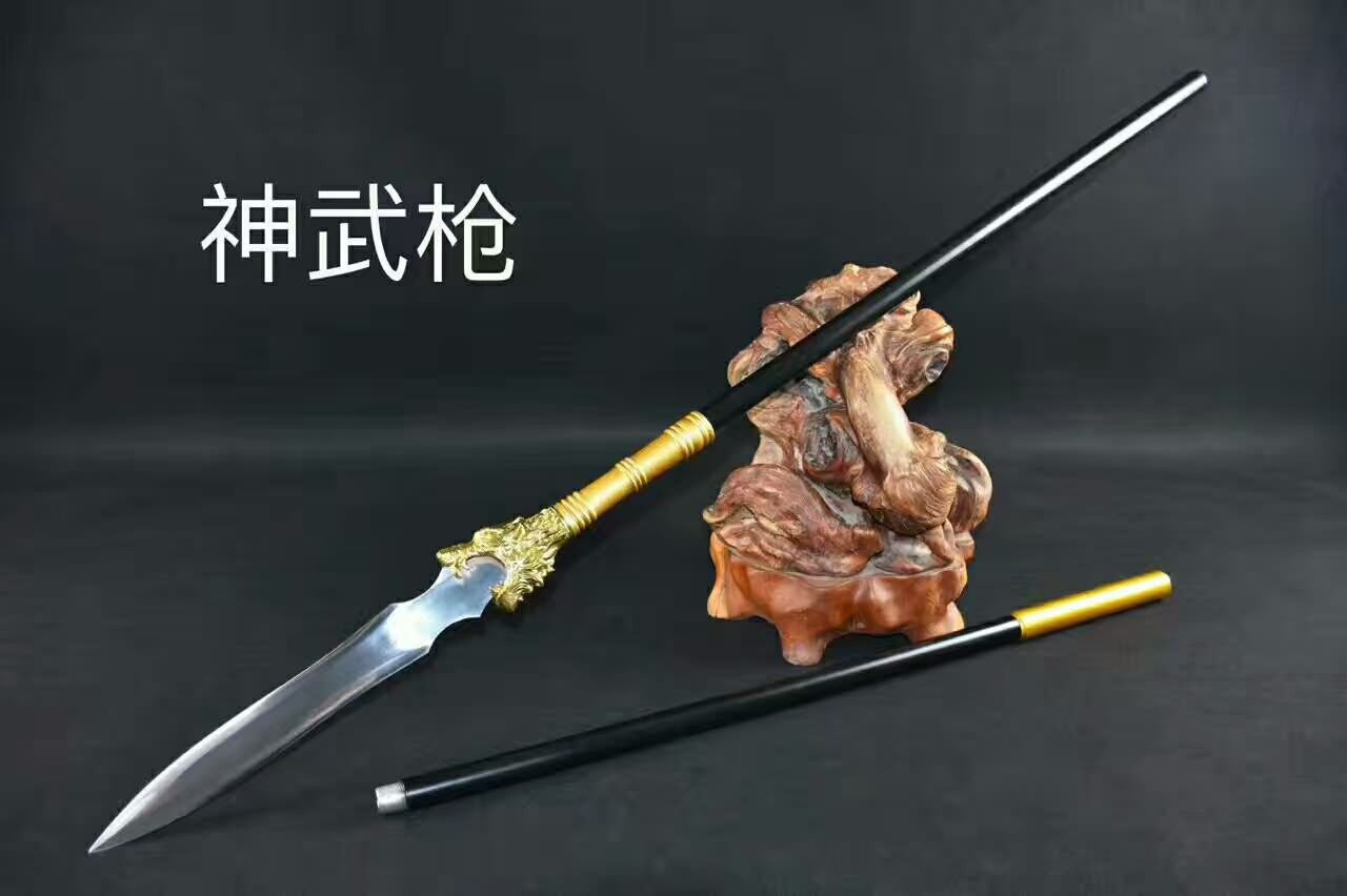 Dragon spear,lance,High manganese steel Spearhead,Stainless steel rod,Length 82 inch - Chinese sword shop