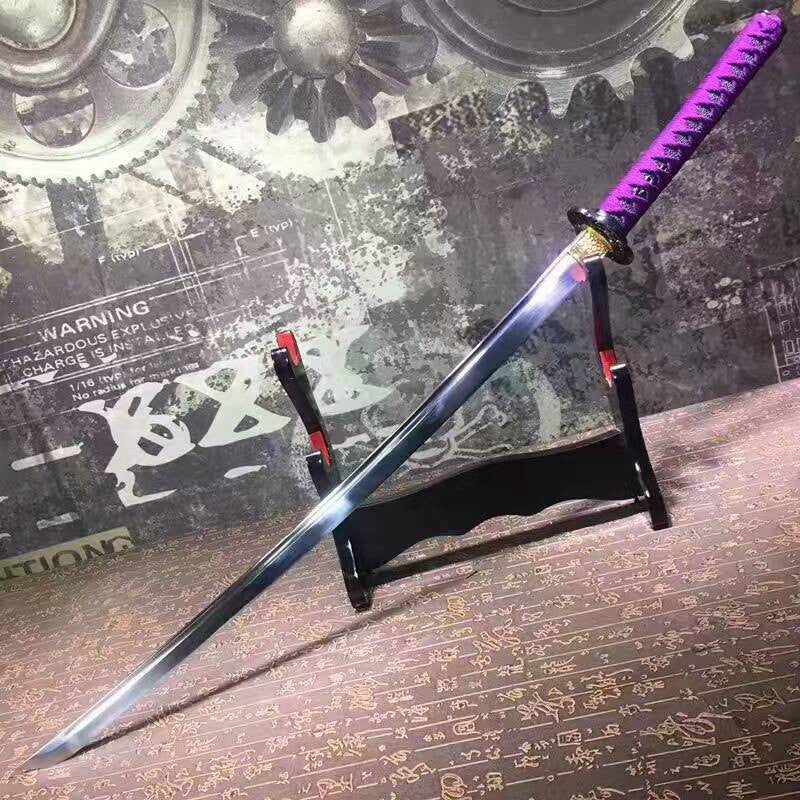 Samurai sword,katana,High manganese steel,Blue scabbard,Alloy fittings - Chinese sword shop