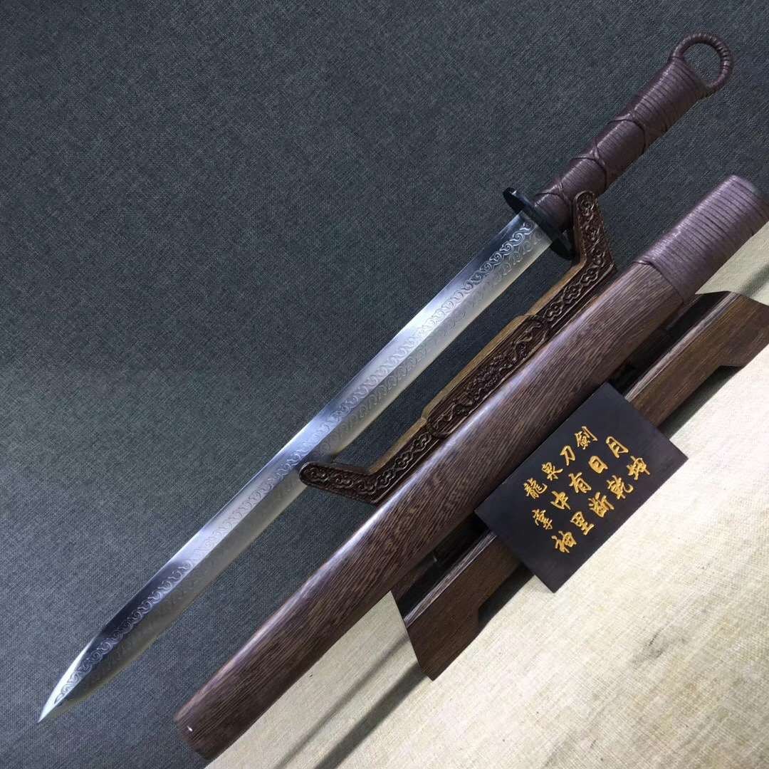 War Sword,Handmade High carbon steel blade,Rosewood scabbard,Full tang - Chinese sword shop