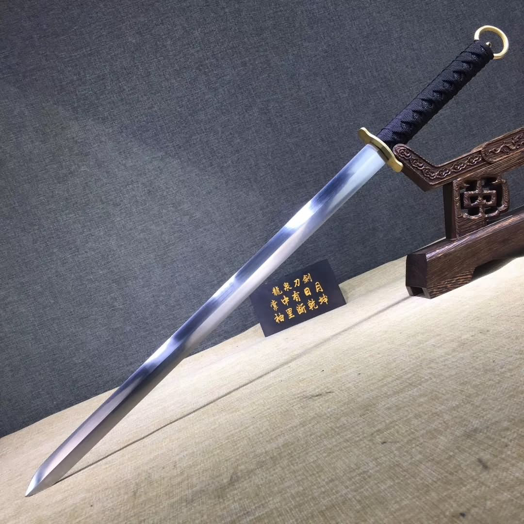 Jian sword,High carbon steel blade,Black scabbard,Full tang - Chinese sword shop