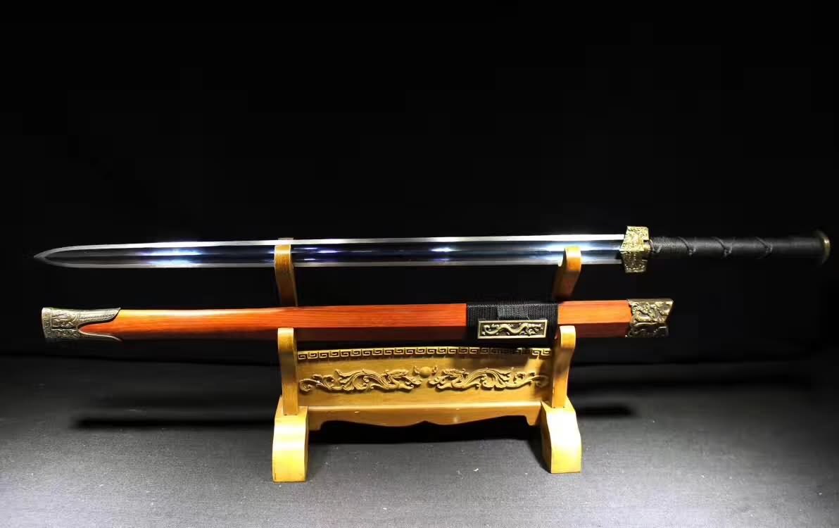 Double Dragon han sword,High carbon steel blade,Kirsite fittings&Handmade art - Chinese sword shop