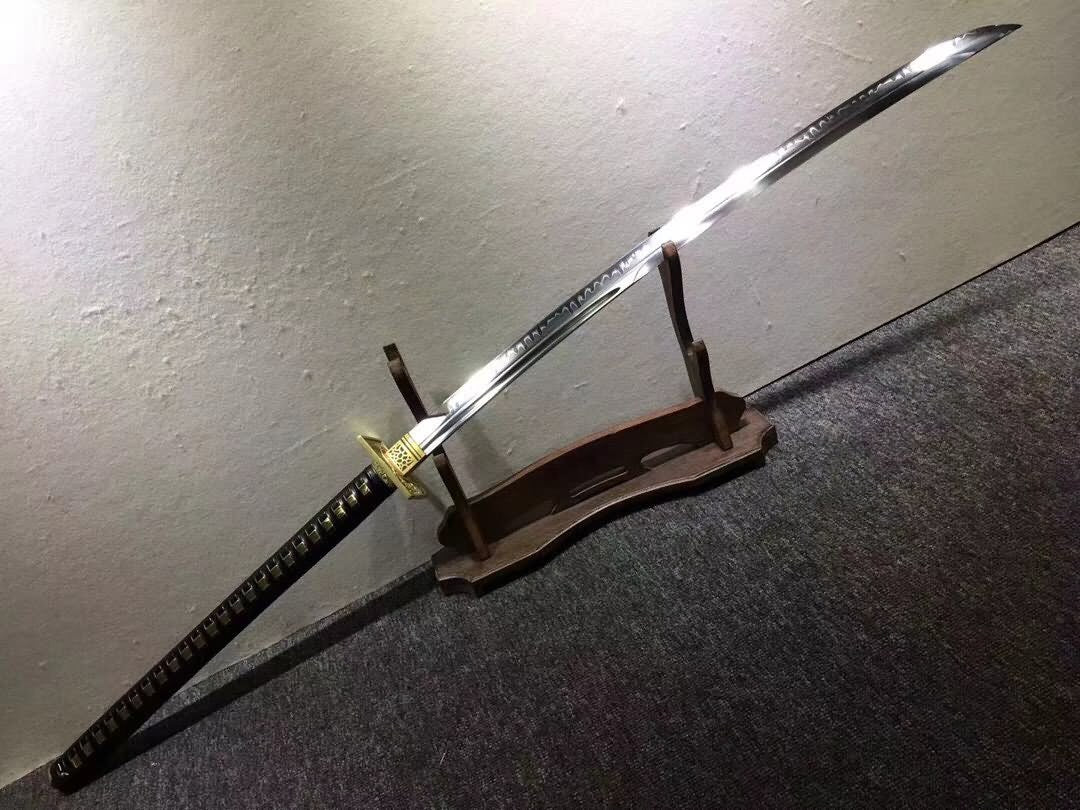 Japanese tachi,Hand forged(Hihg carbon steel blade,Green skin)Full tang - Chinese sword shop