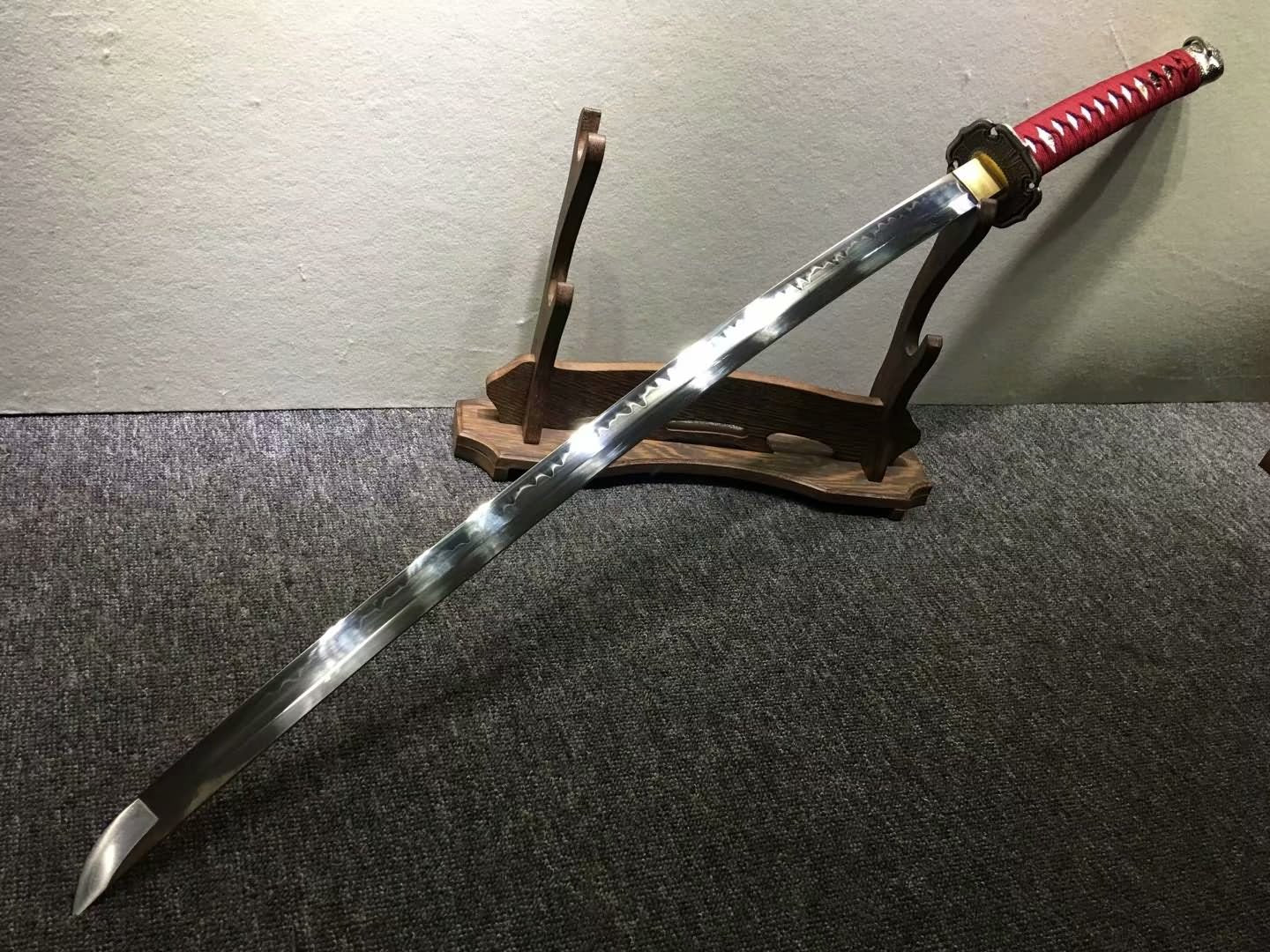 Nihontou Tachi,Nodachi,High carbon steel burn blade,Alloy tosogu - Chinese sword shop