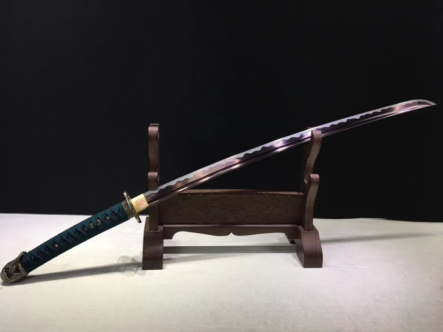 Tachi,Samurai sword,Damascus steel blade,Rosewood scabbard - Chinese sword shop