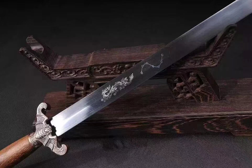 Bat two swords,Stainless steel blade,Rosewood scabbard,Alloy&training sword - Chinese sword shop