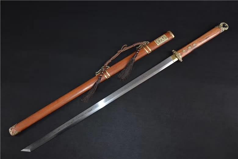 Tang dao sword,Damascus steel blade,Brass fittings - Chinese sword shop